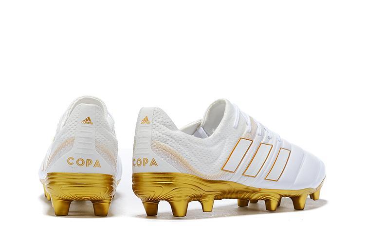 New Adidas Copa 19 + FG Exhibit Soccer Cleats Shoes White Gold