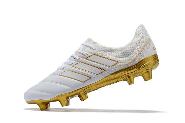 New Adidas Copa 19 + FG Exhibit Soccer Cleats Shoes White Gold