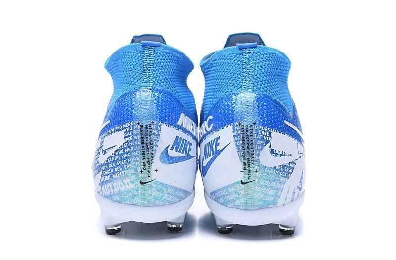 NIKE Superfly VII New Lights Flyknit 360 Soccers Cleats Shoes Light Blue White