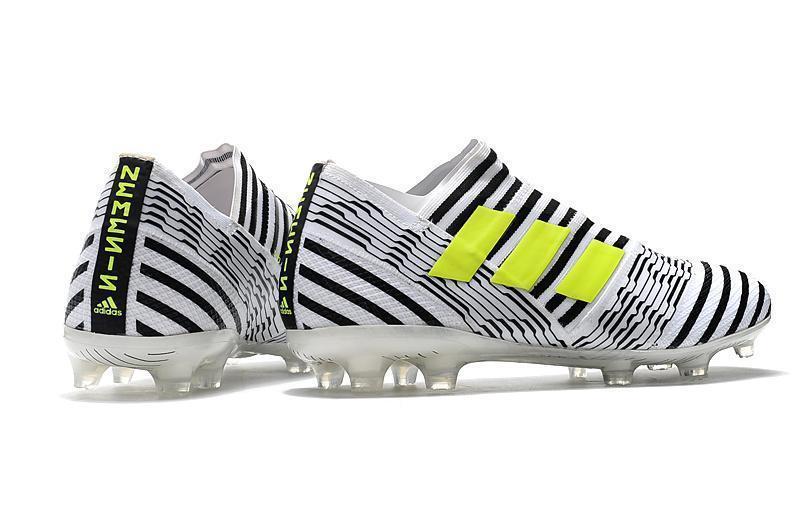 New Adidas New Nemeziz Agility FG TPU Soccer Cleats Shoes White Black Green