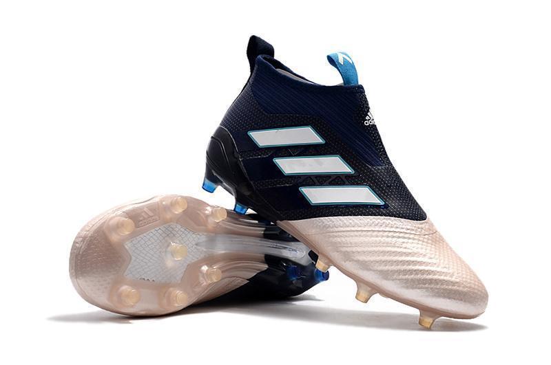 Adidas ACE Purecontrol FG Football Soccer Cleats shoes Gold Blue White