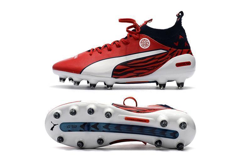 PUMA evoTOUCH Pro FG Soccer Cleats Red White Blue Black