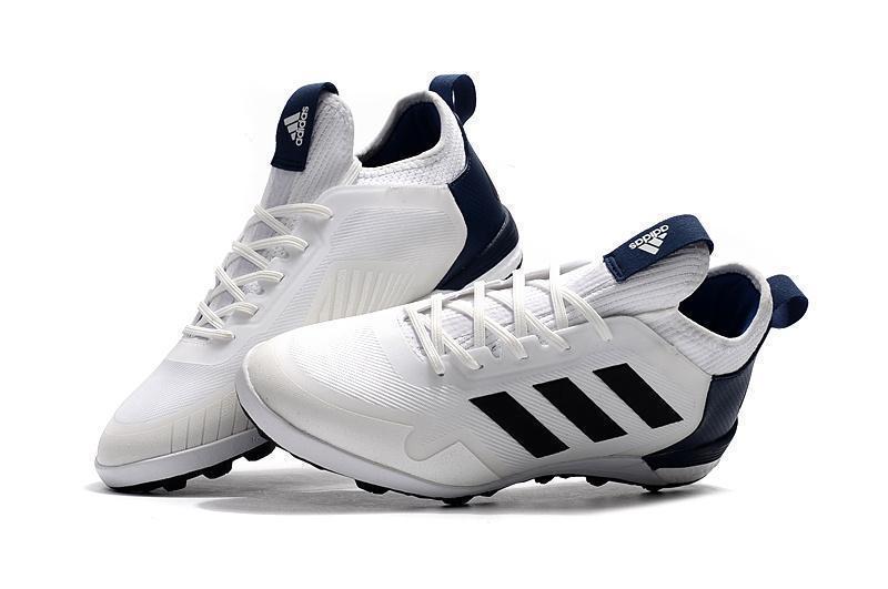 Adidas ACE TF Soccer Cleats Shoes White Blue Black