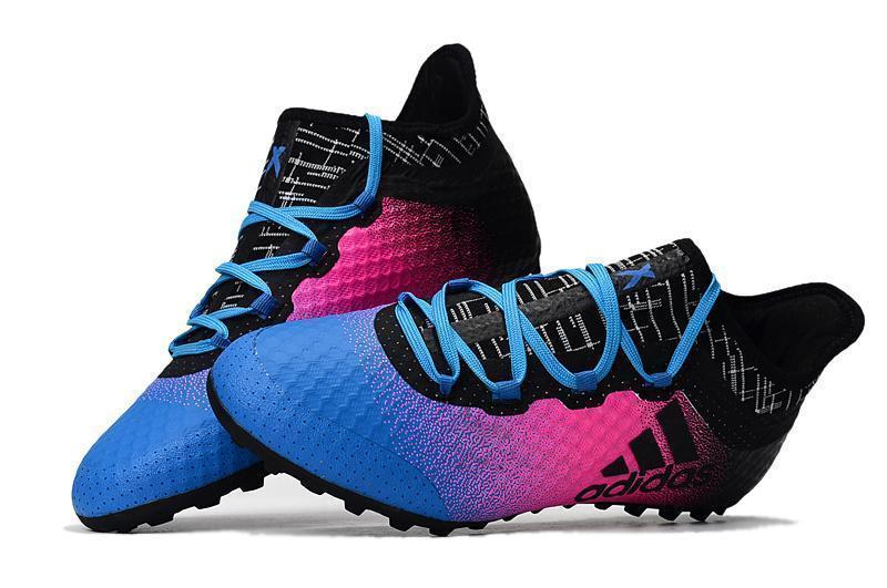 New Adidas Weave TANGO Series TF Small Grass Spike Soccer Cleats Shoes Blue Pink Black