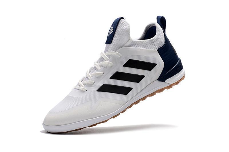 Adidas ACE TF Soccer Cleats Shoes White Black Blue Coffee