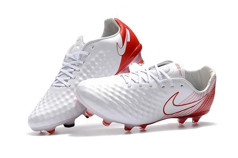 New Nike Magista Obra II FG Soccer Cleats Shoes White Red Stripe