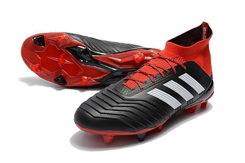 Adidas Predator 18.1 FG Soccer Cleats Core Black White Red