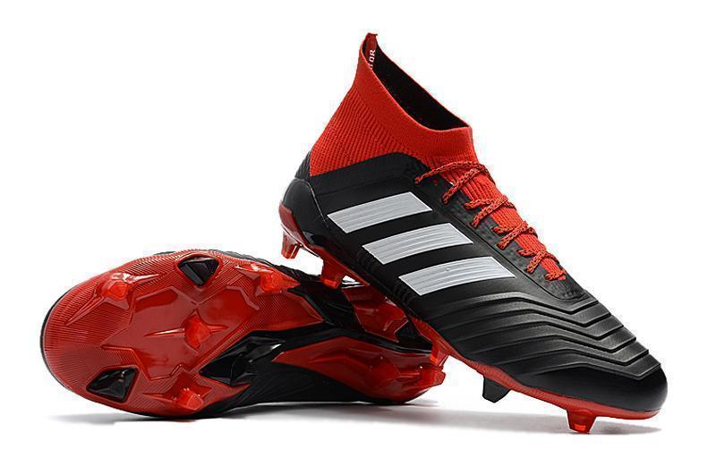 Adidas Predator 18.1 FG Soccer Cleats Core Black White Red