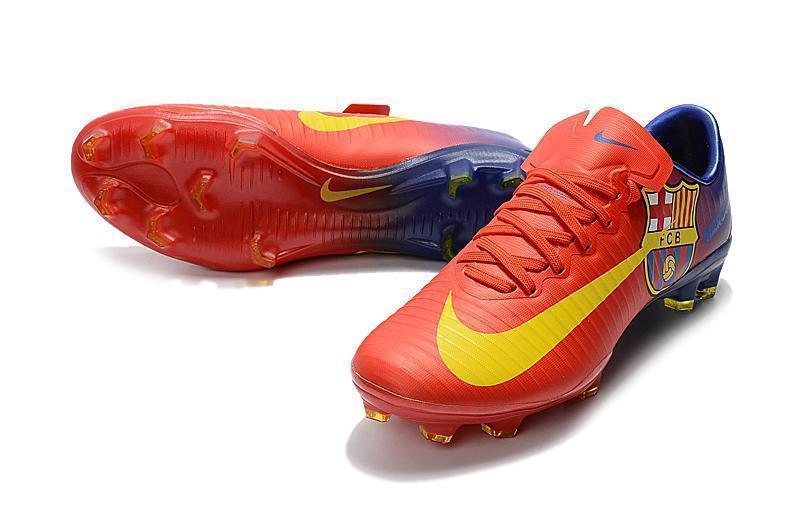 Nike Mercurial Vapor XI Barcelona FG Soccer Cleats Red Blue Yellow