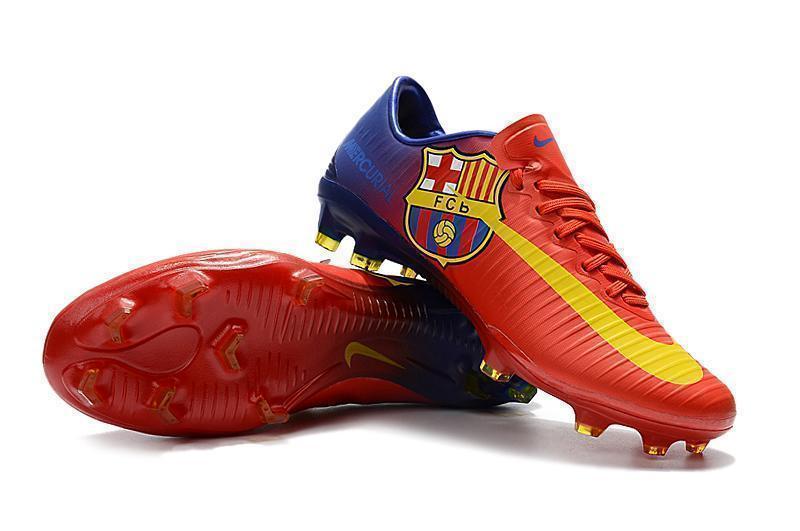 Nike Mercurial Vapor XI Barcelona FG Soccer Cleats Red Blue Yellow