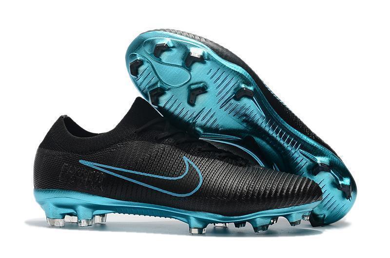 Nike Mercurial Vapor Flyknit Ultra FG Soccer Cleats Black Blue