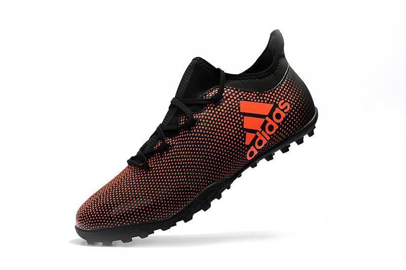 New Adidas X series TF Thunderstorm Grass Spikes Soccer Cleats Shoes Orange Black