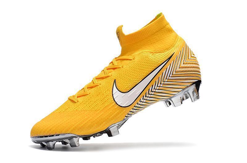 NIKE Mercurial Superfly VI 360 Elite Neymar FG Yellow White High Cut