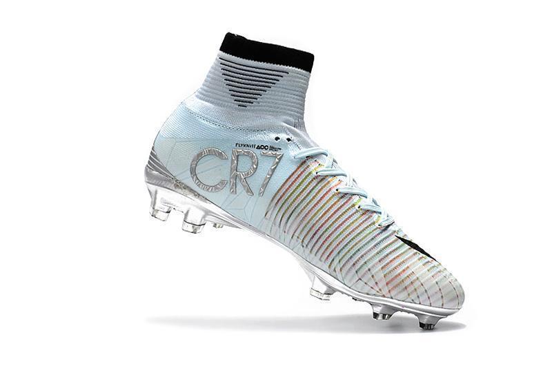 Nike Mercurial Superfly V CR7 FG Soccer Cleats Tint Black White Chrome