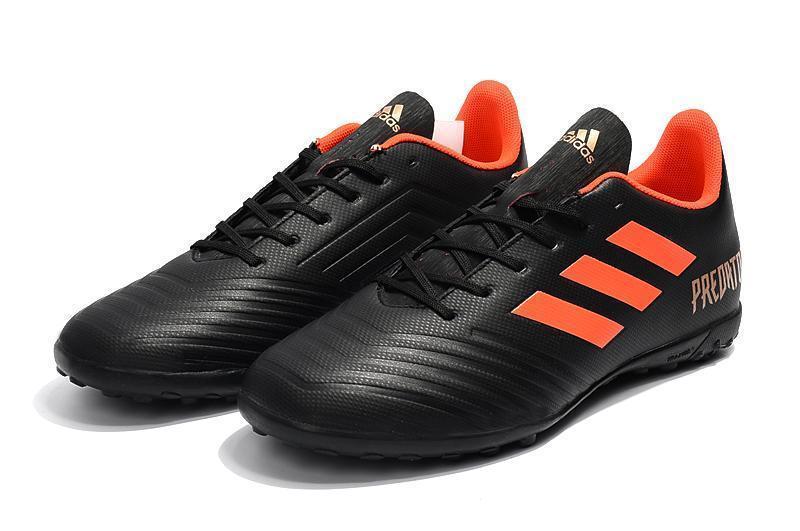 New Adidas Predator TF Soccer Cleats Shoes Black Orange