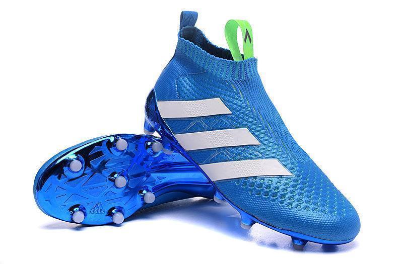 Adidas ACE 16+ Purecontrol FG/AG Soccer Cleats Blue White Green