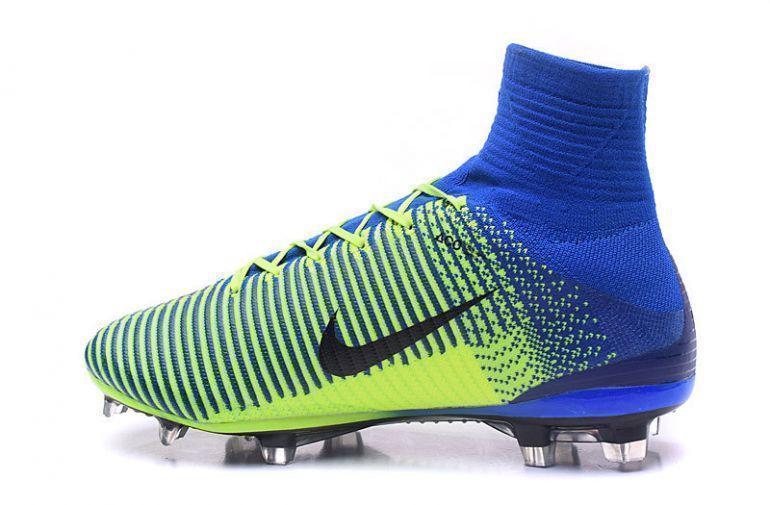 Nike Mercurial Superfly V FG Soccer Cleats Green Blue Black