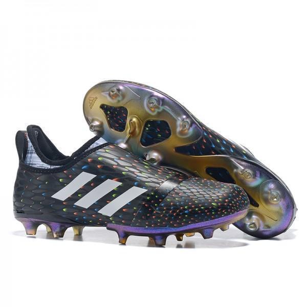 New Adidas Glitch Skin 17 FG Soccer Cleats Shoes Core Black Solar Red White