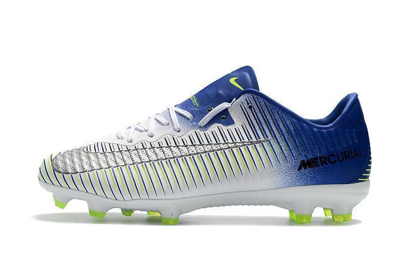 Nike Mercurial Vapor XI FG Soccer Cleats White Blue Green