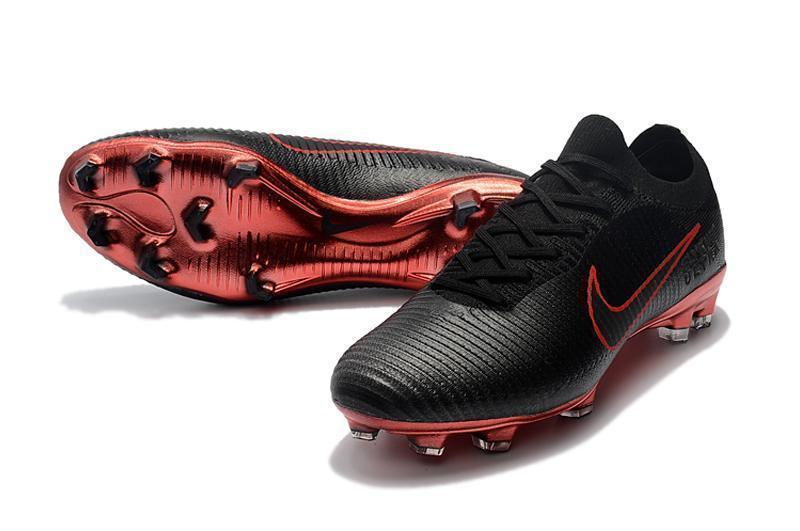 Nike Mercurial Vapor Flyknit Ultra FG Soccer Cleats Black Wine Red