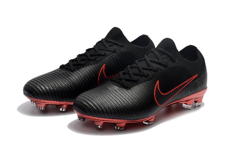 Nike Mercurial Vapor Flyknit Ultra FG Soccer Cleats Black Wine Red