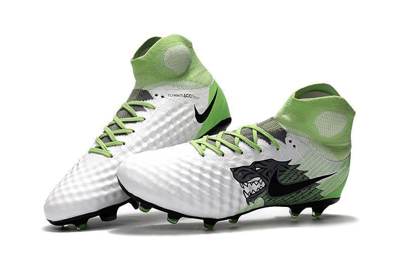 New Nike Magista Obra II FG Soccer Cleats Shoes White Green