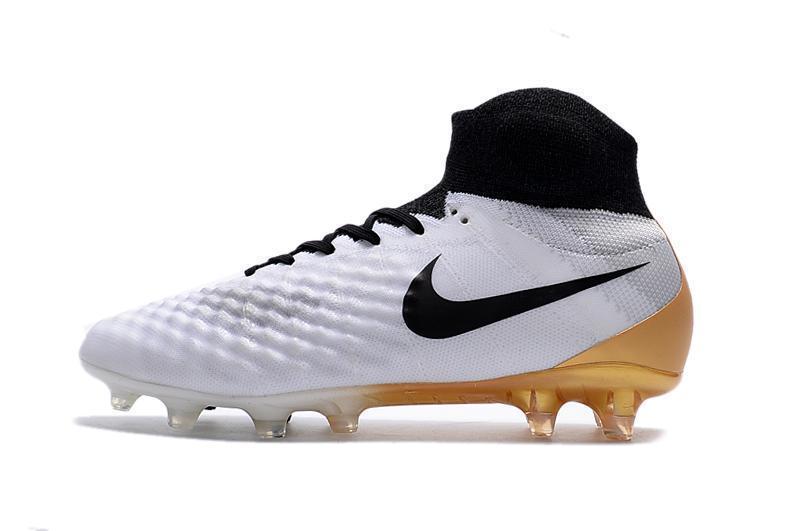 New Nike Magista Obra II FG Soccer Cleats Shoes White Gold