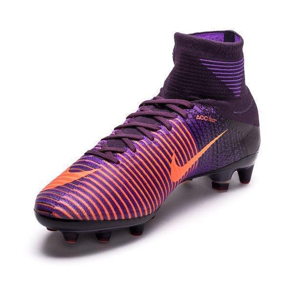 Nike Mercurial Superfly V AG Soccer Cleats Purple Bright Citrus