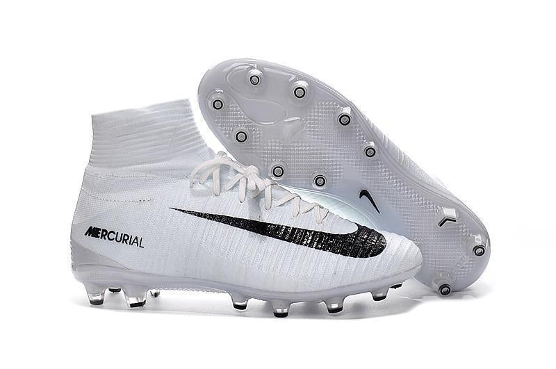 Nike Mercurial Superfly V AG Soccer Cleats White Black