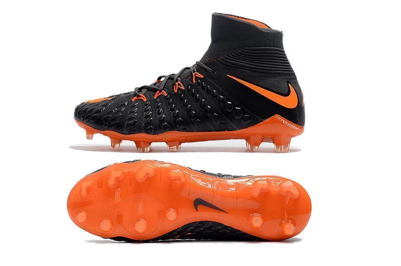 Nike Hypervenom Phantom III DF FG Soccer Cleats Black Orange