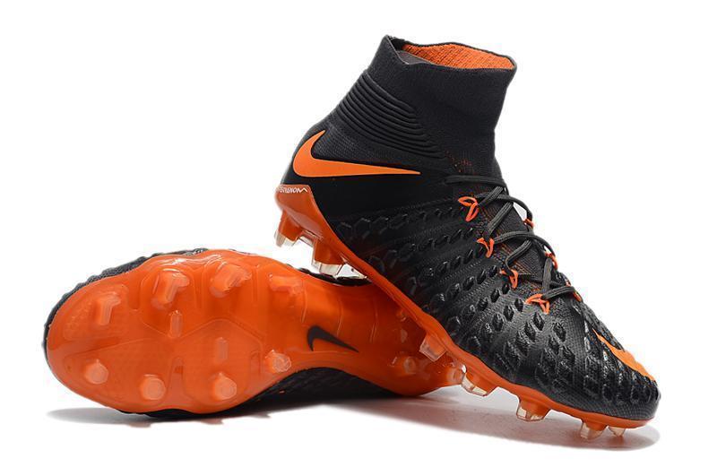 Nike Hypervenom Phantom III DF FG Soccer Cleats Black Orange