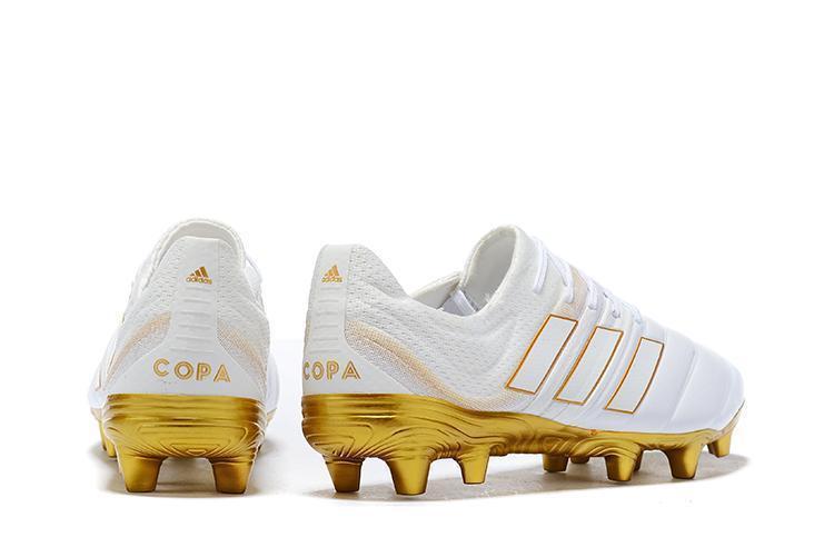 Adidas Copa 19.1 FG Soccer Cleats Shoes White Gold