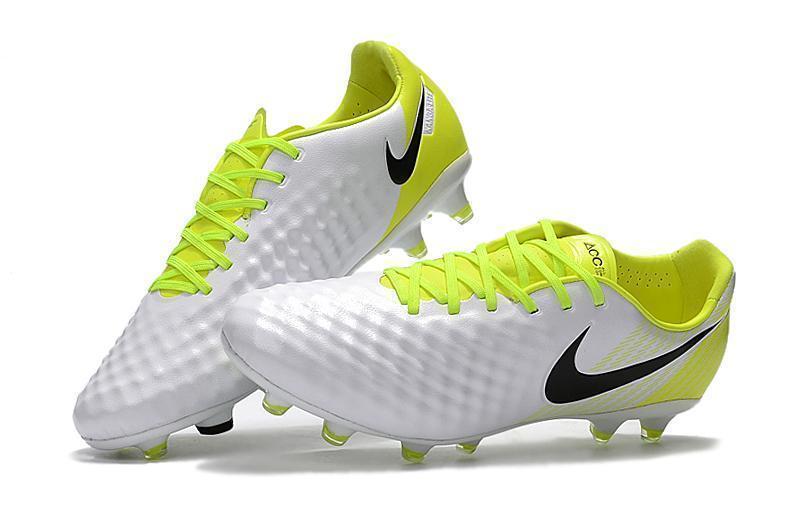 New Nike Magista Obra II FG Soccer Cleats Shoes Yellow White