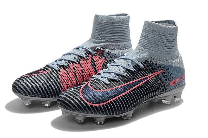 Nike Mercurial Superfly V FG Soccer Cleats Black Grey Chrome