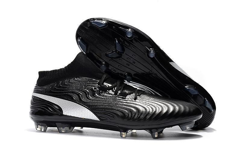 PUMA ONE 18.1 FG Soccer Cleats Black Volt Silver