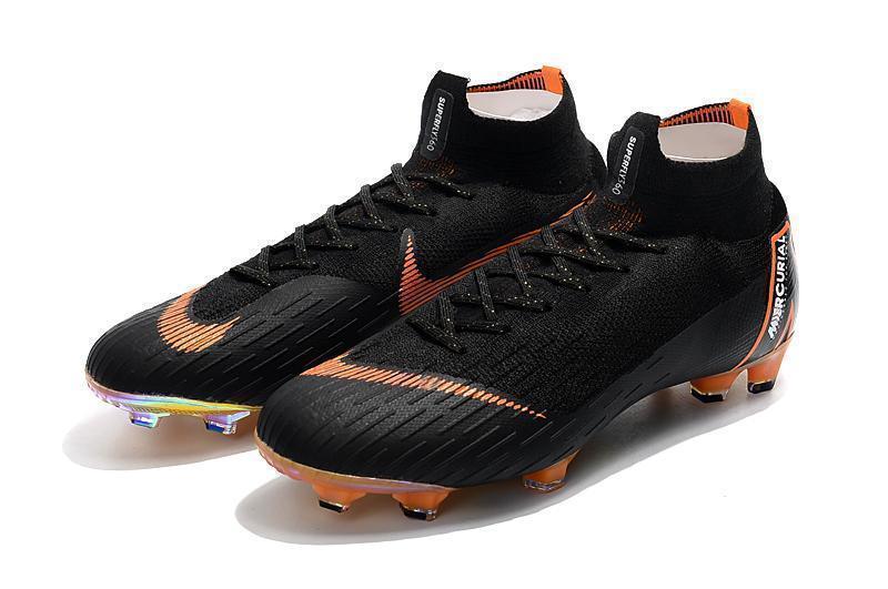 Nike Mercurial Superfly VI 360 Elite FG Soccer Cleats Black Orange