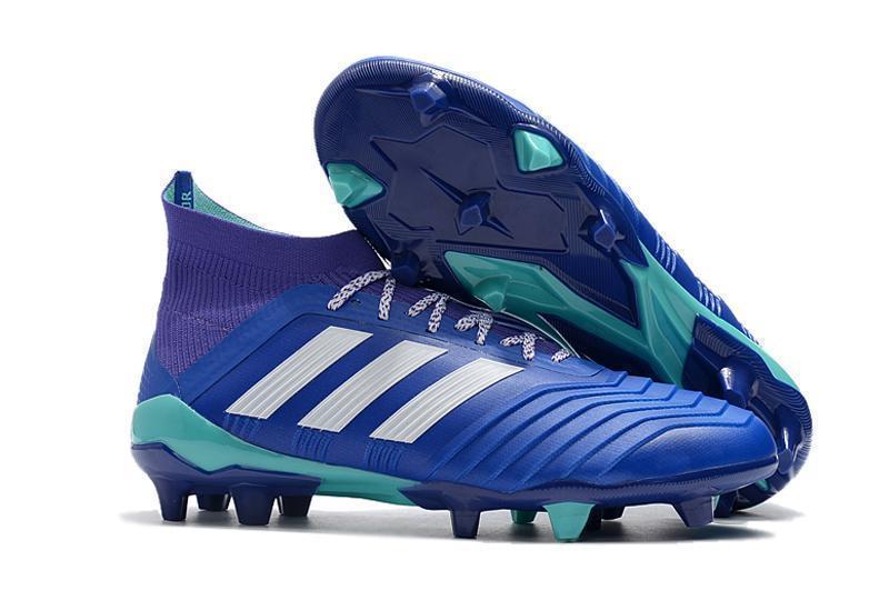 Adidas Predator 18.1 FG Soccer Cleats Purple Blue White turquoise