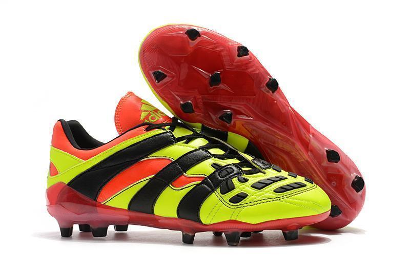 New Adidas Predator Accelerator FG Electricity Soccer Cleats Shoes Green Red Black