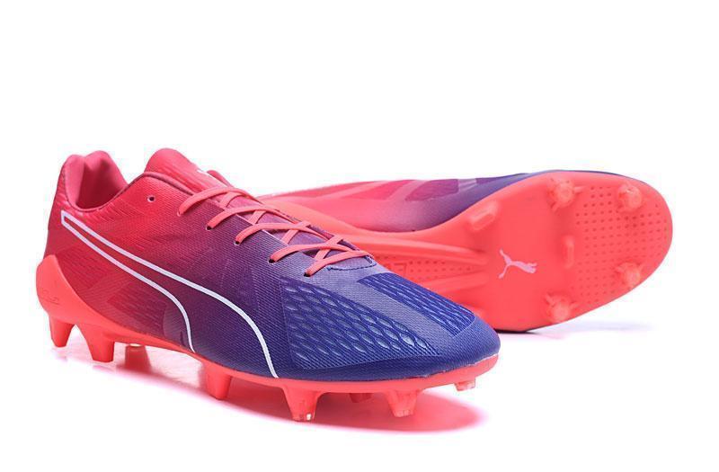 PUMA evoSPEED Fresh 2.0 FG Soccer Cleats Bright Plasma True Blue