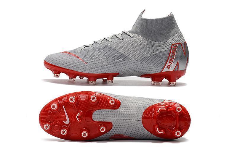 NIKE Mercurial Superfly VI 360 Elite AG High Cut Silver Red