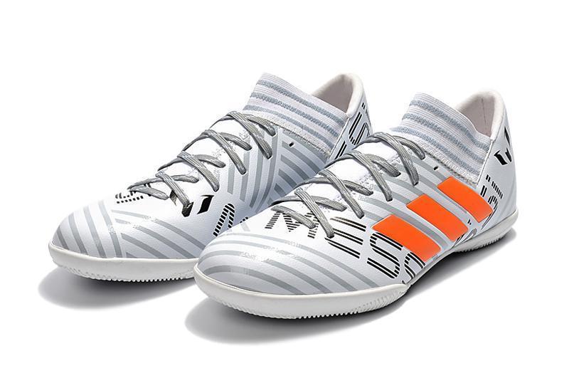 New Adidas Nemeziz Series TF Soccer Cleats Shoes White Gray Orange