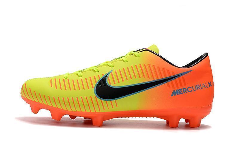 Nike Mercurial Vapor X FG Soccer Cleats Yellow Orange Green