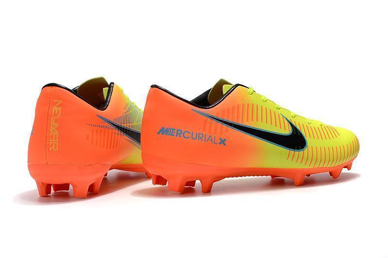 Nike Mercurial Vapor X FG Soccer Cleats Yellow Orange Green