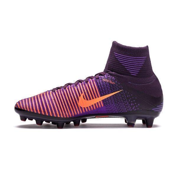 Nike Mercurial Superfly V AG Soccer Cleats Purple Bright Citrus