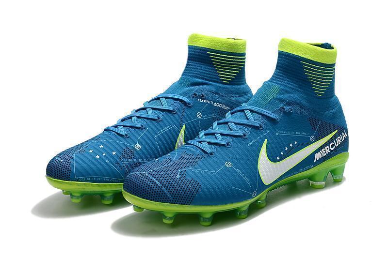 Nike Mercurial Superfly V Neymar AG Soccer Cleats Blue White Volt