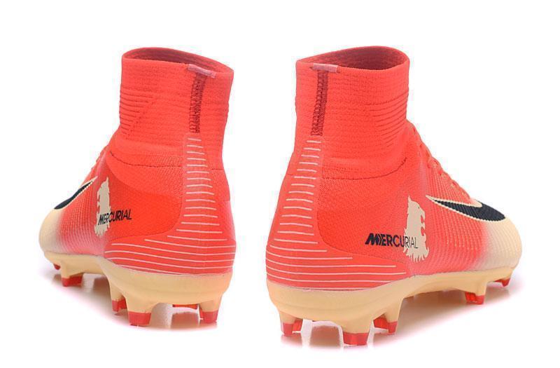 Nike Mercurial Superfly V FG Soccer Cleats Red Yellow Gold