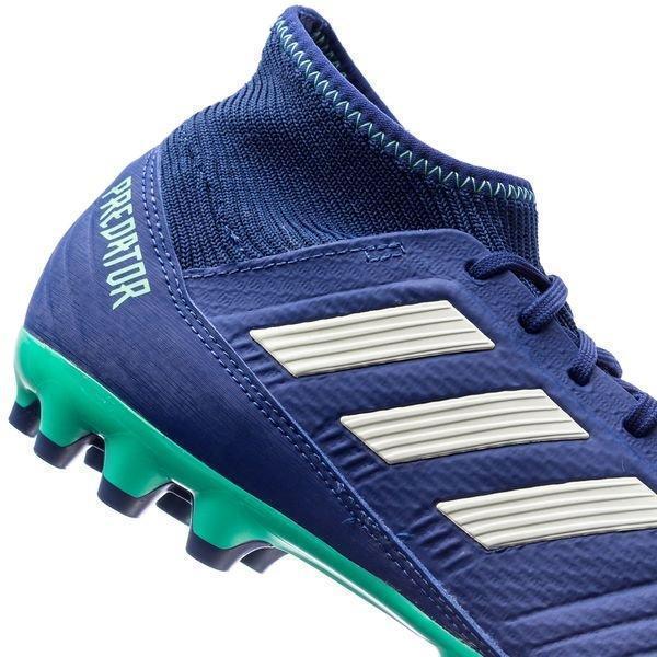 Adidas Predator 18.3 AG/FG Soccer Cleats Royal Blue White Green