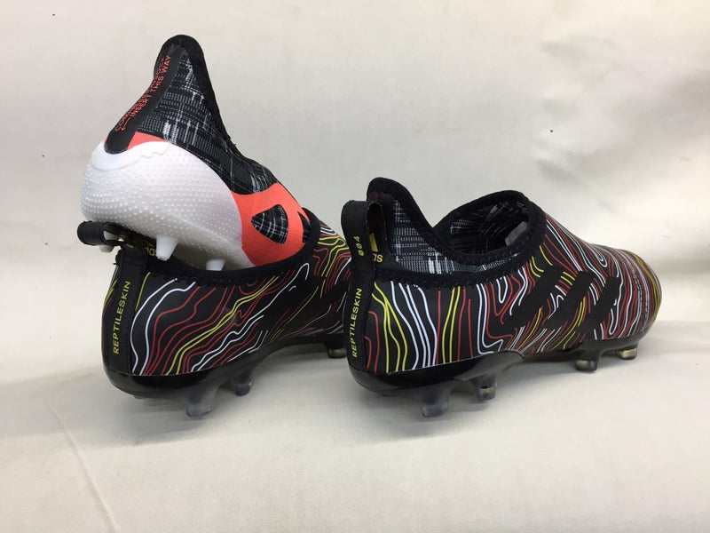 New Adidas Glitch Skin 17 FG Soccer Cleats Black Fluorescent Red White