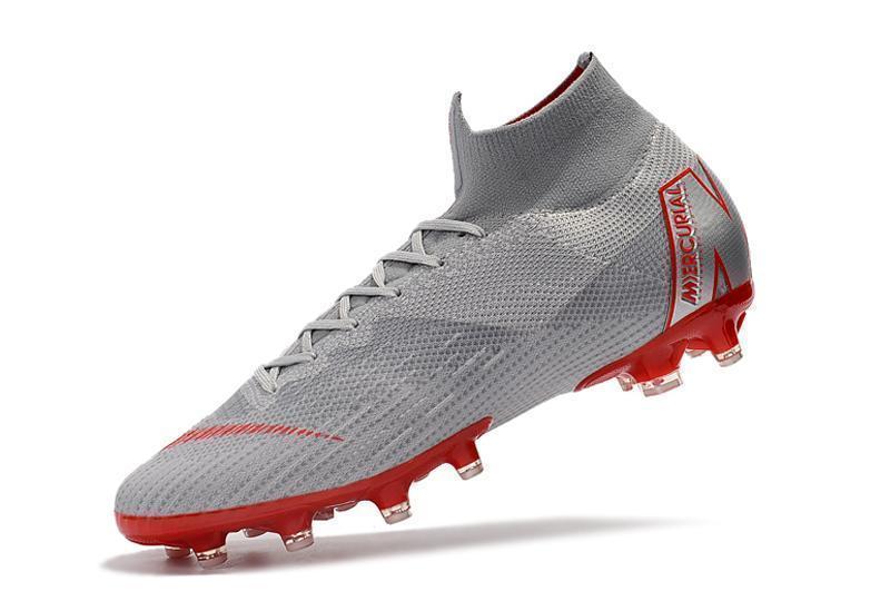 NIKE Mercurial Superfly VI 360 Elite AG High Cut Silver Red