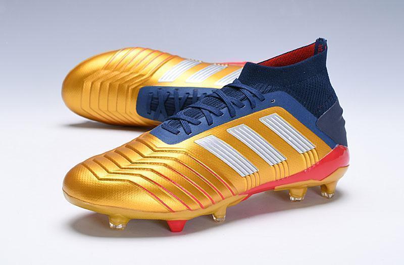 New Adidas Predator 19.1 FG Soccer Cleats Shoes Orange Blue